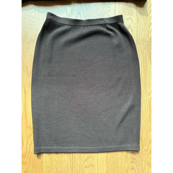 St. John‎ Collection Knit Skirt Suit Set W/ Blazer Women’s Size 12 Brown 80s/90s - Picture 13 of 16